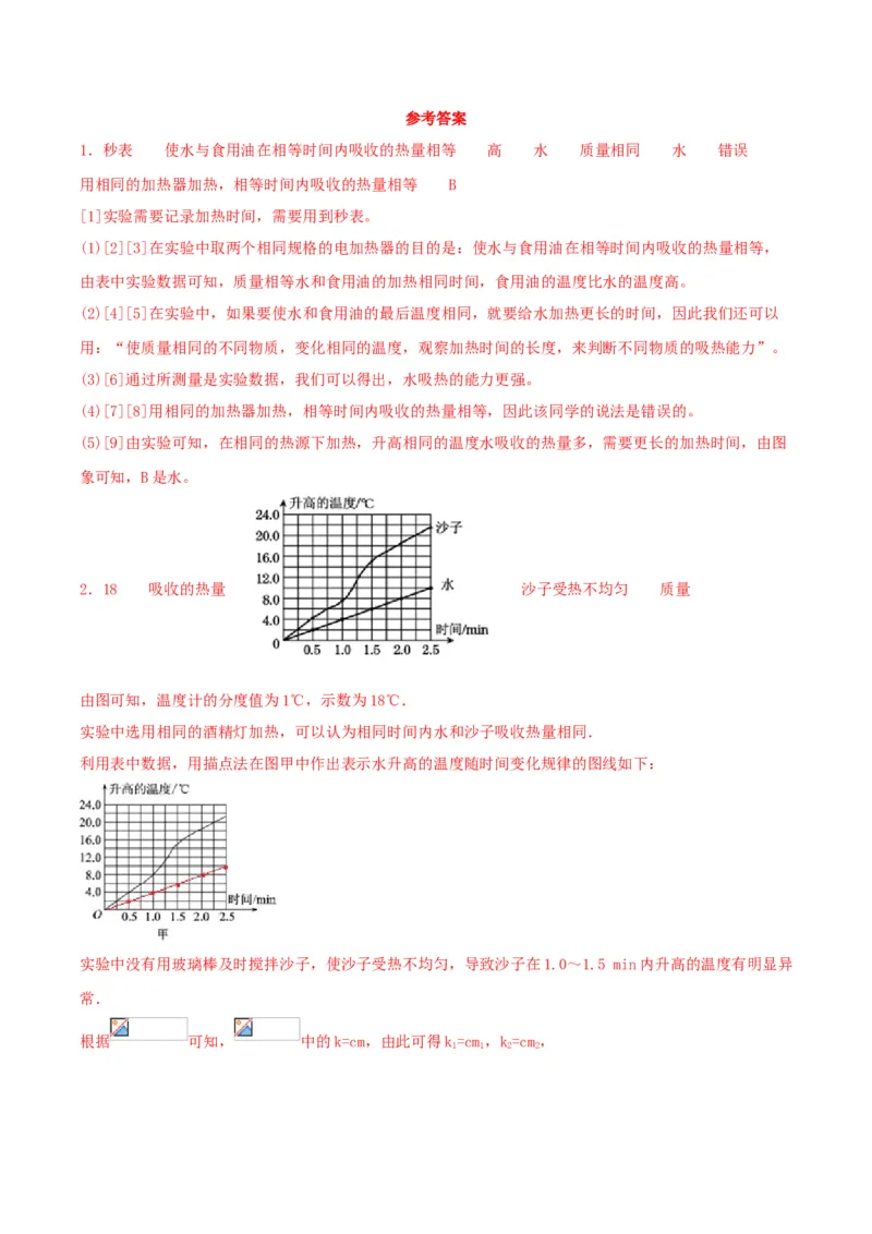 专题三仿真必刷实验题(二）（人教版）_初中全科电子版试卷练习试题_物理_9年级上下册物理试题_人教版物理九年级全一册专项练习（013份）