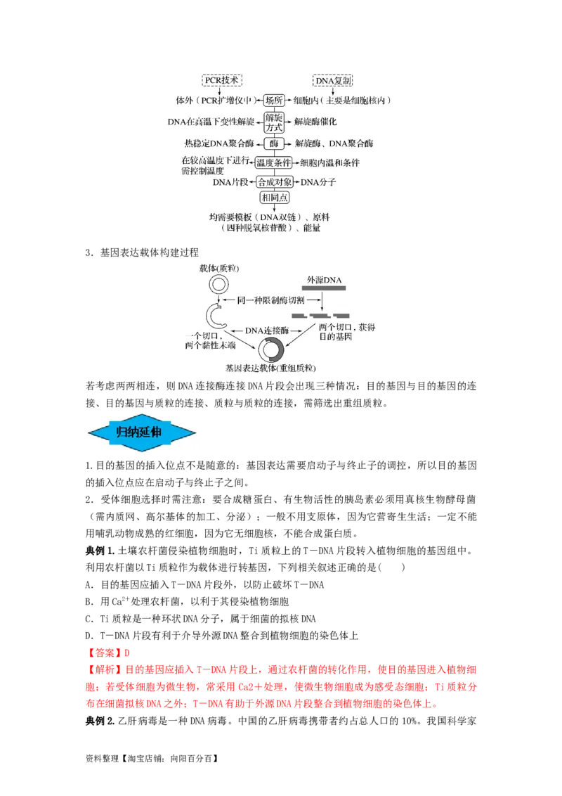 专题32基因工程（串讲）（解析版）_新高考复习资料_2024年新高考复习资料_一轮复习资料_完备战2024年高考生物一轮复习串讲精练（新高考专用）_串讲_解析版