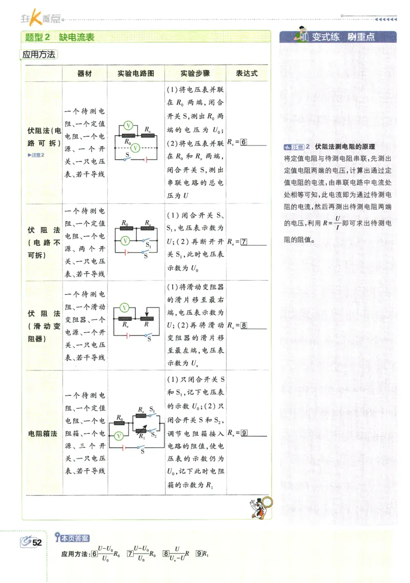 2025版《初中必刷题》物理RJ9上-狂K重点_初中全科电子版试卷练习试题_25初中必刷题_2025版《初中必刷题》物理RJ9上