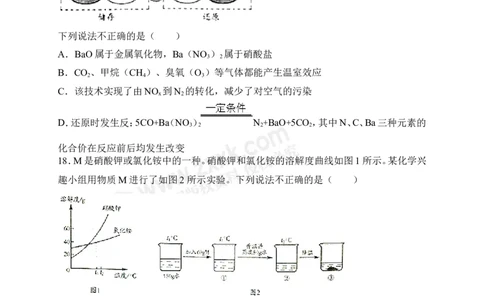 2018山东潍坊化学试卷+答案+解析(word整理版)_山东历年中考真题_山东省历年中考真题2013~2024_初中化学历年真题（2013-2024）