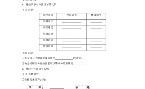 专题24激素调节及其与神经调节的关系（教师版）_新高考复习资料_2023年新高考复习资料_二轮复习_增分要点2023高考生物二轮复习专题解读和分层训练291073137