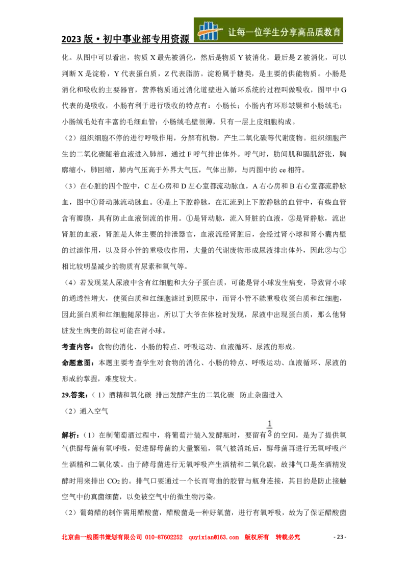 生物&mdash;&mdash;山东省临沂市pdf版，含答案全解全析(1)_山东历年中考真题_山东省历年中考真题2013~2024_初中生物历年真题（2013-2024）