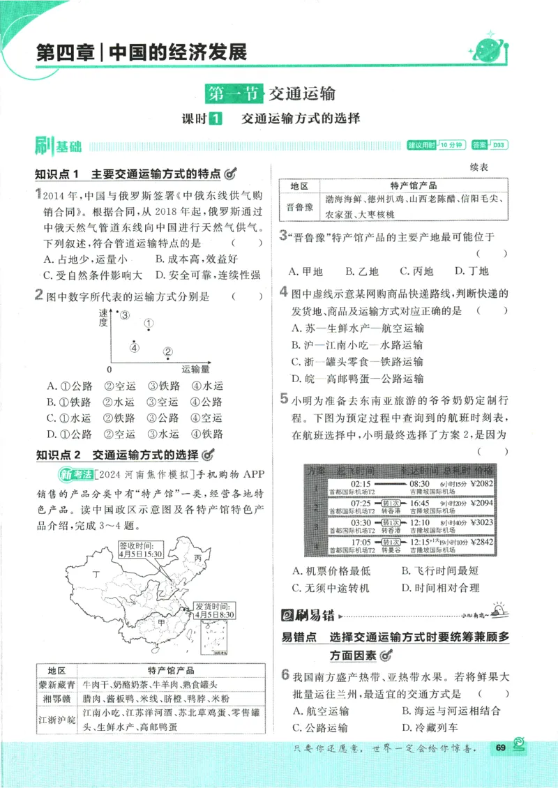 2025版《初中必刷题》地理RJ8上_初中全科电子版试卷练习试题_25初中必刷题_2025版《初中必刷题》地理RJ8上