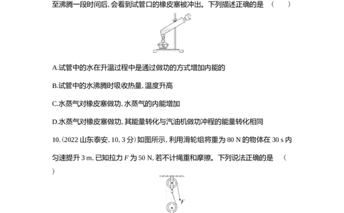 2022泰安物理试卷+答案+解析(word整理版)_山东历年中考真题_山东省历年中考真题2013~2024_初中物理历年真题（2013-2024）