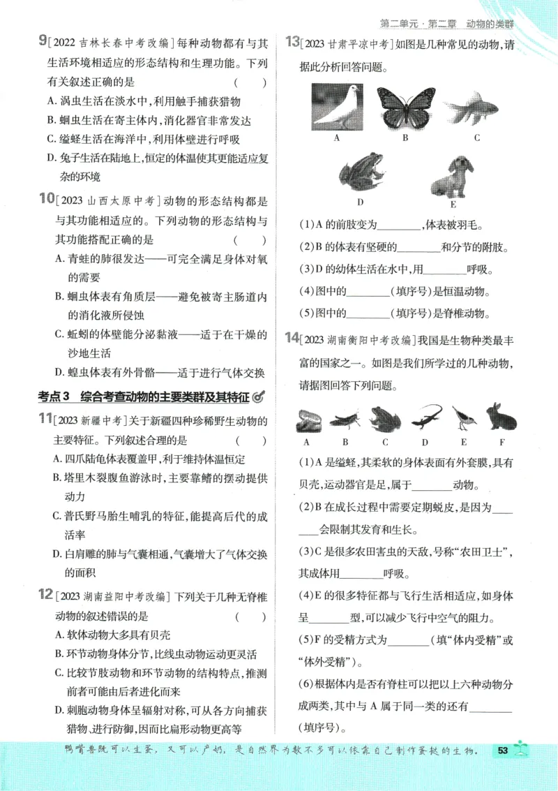 2025版《初中必刷题》生物RJ7上_初中全科电子版试卷练习试题_25初中必刷题_2025版《初中必刷题》生物RJ7上