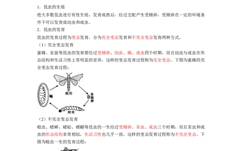专题02昆虫和两栖动物的发育（解析版）-2021-2022学年八年级上学期期末复习之重难点突破（人教版）_初中全科电子版试卷练习试题_生物_生物8上练习