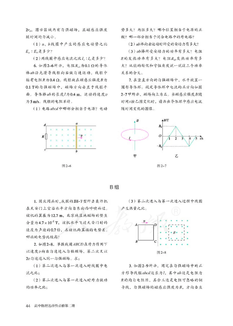 人教版物理选修2_高中电子课本_最新版高中全科高清电子课本_4高中物理课本_2019新人教版高中物理