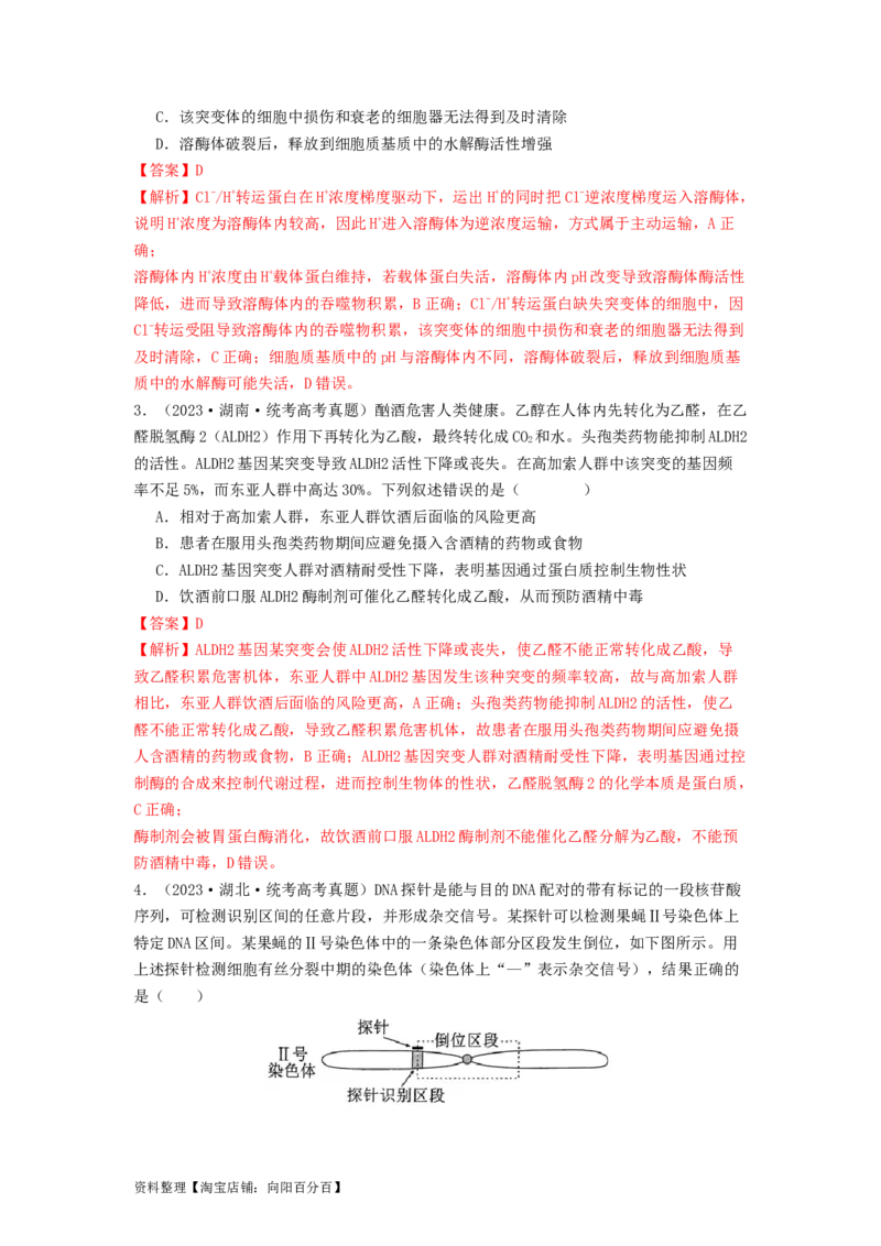 专题15变异、育种和进化（解析版）_通用版（老高考）复习资料_2024年复习资料_完备战2024年高考生物一轮复习抢分特训（全国通用）_教师版（含答案解析）