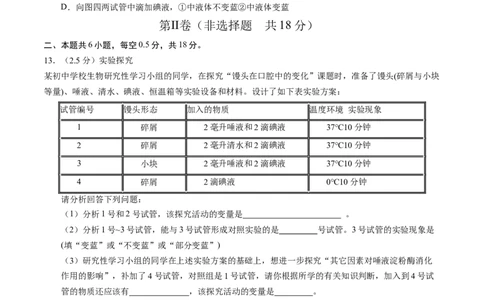 2024年中考押题预测卷02（辽宁卷）-生物（考试版A4）_初中全科电子版试卷练习试题_生物_2024中考模拟题生物(1)_押题预测
