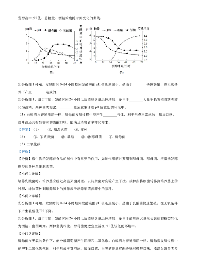 2024年山东省泰安市中考生物真题（解析版）(1)_山东历年中考真题_山东省历年中考真题2013~2024_初中生物历年真题（2013-2024）