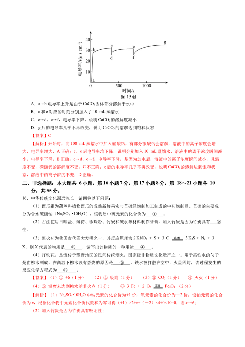 2024年中考押题预测卷01（广东卷）-化学（全解全析）_初中全科电子版试卷练习试题_化学_2024中考模拟题化学(1)_押题预测