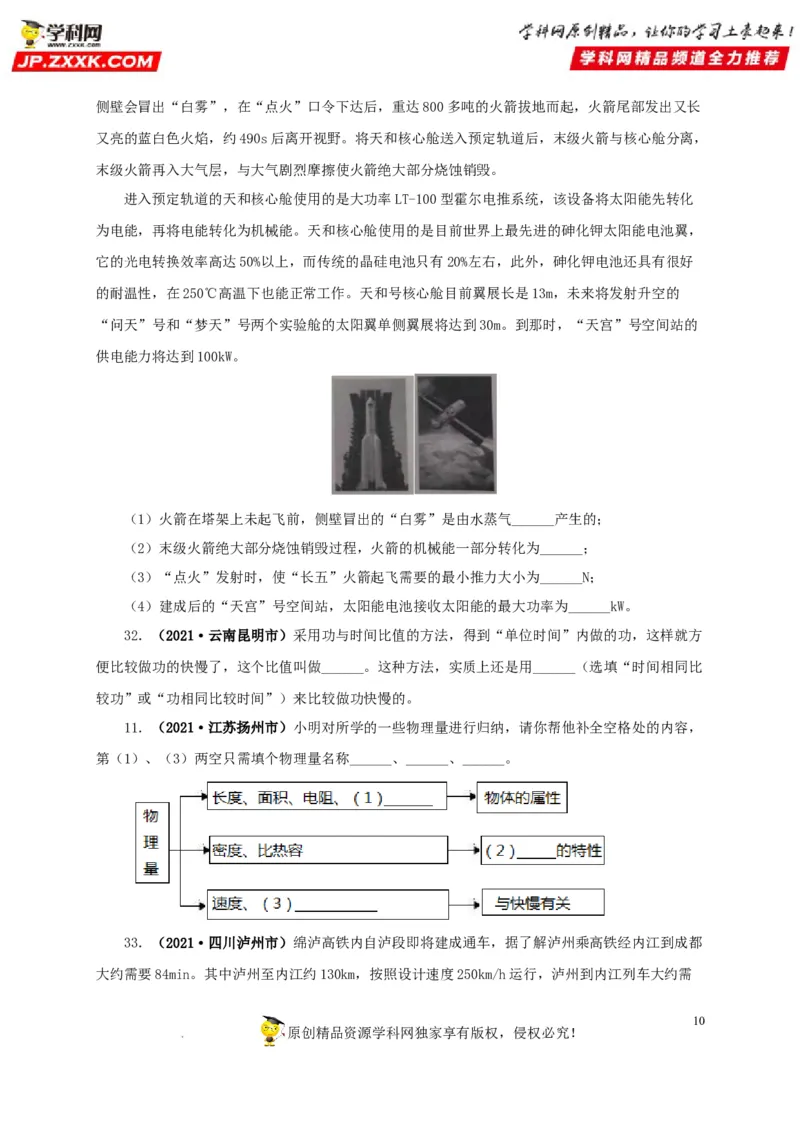 第十四单元功和机械能真题训练（原卷版）_8、物理总复习_8.中考物理总复习_2022年中考复习资料_2022年中考一轮物理单元复习过过过（全国通用）学科网名师堂267298375