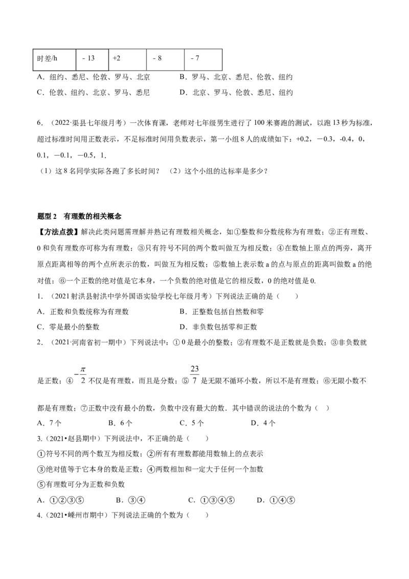 专题01有理数及其运算重难点题型（人教版）（原卷版）_初中全科电子版试卷练习试题_数学_7上初中人教版数学练习、试卷24新版已更新_人教数学七年级上专项练习（016份）
