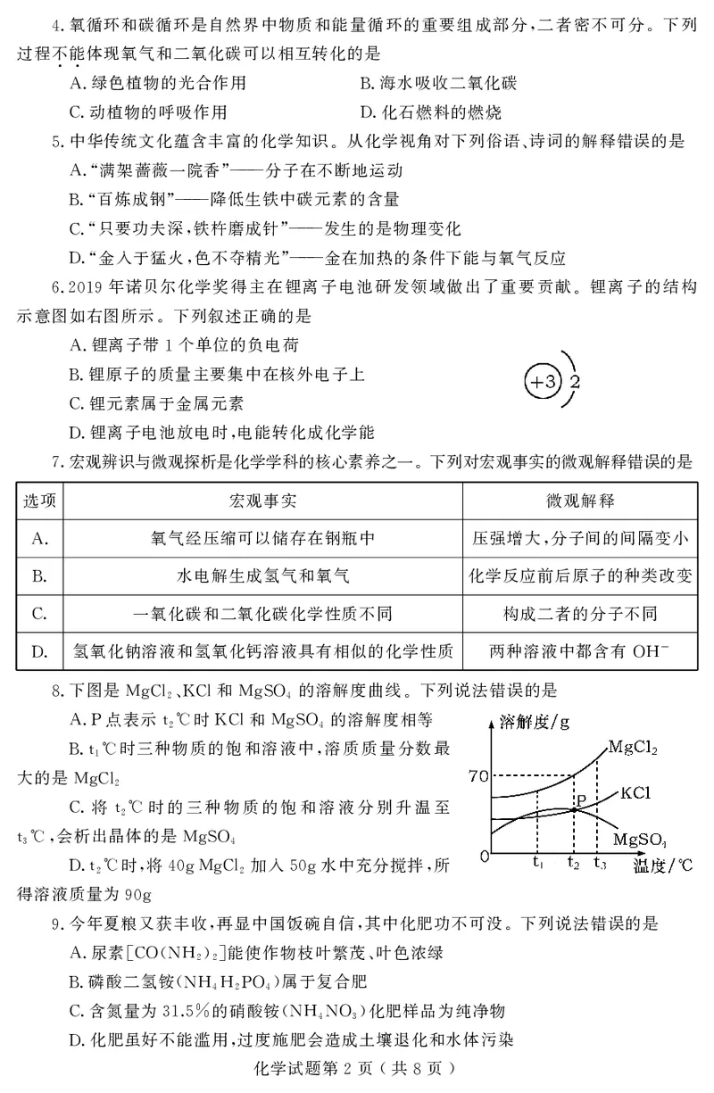 2020山东烟台化学试卷+答案(PDF文件版)_山东历年中考真题_山东省历年中考真题2013~2024_初中化学历年真题（2013-2024）