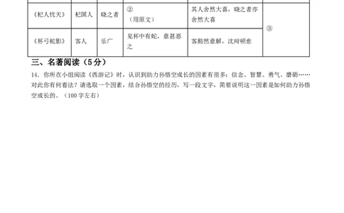 七年级语文期末模拟卷（考试版A4）测试范围：上册全册（统编版）_初中全科电子版试卷练习试题_语文_7上初中部编版语文练习、试卷_部编语文七年级上期末试卷（046份）