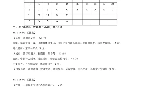 2024年中考押题预测卷01（天津卷）-历史（参考答案）_初中全科电子版试卷练习试题_历史_2024中考模拟题历史(1)_押题预测