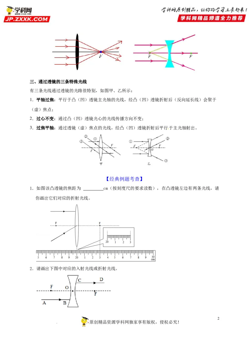 第5章透镜及其应用（原卷版）_8、物理总复习_8.中考物理总复习_2022年中考复习资料_2022年中考物理一轮复习知识点梳理与针对性分层训练（人教版）265897621