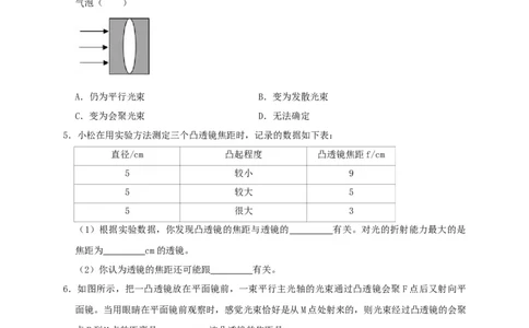 第5章透镜及其应用（原卷版）_8、物理总复习_8.中考物理总复习_2022年中考复习资料_2022年中考物理一轮复习知识点梳理与针对性分层训练（人教版）265897621
