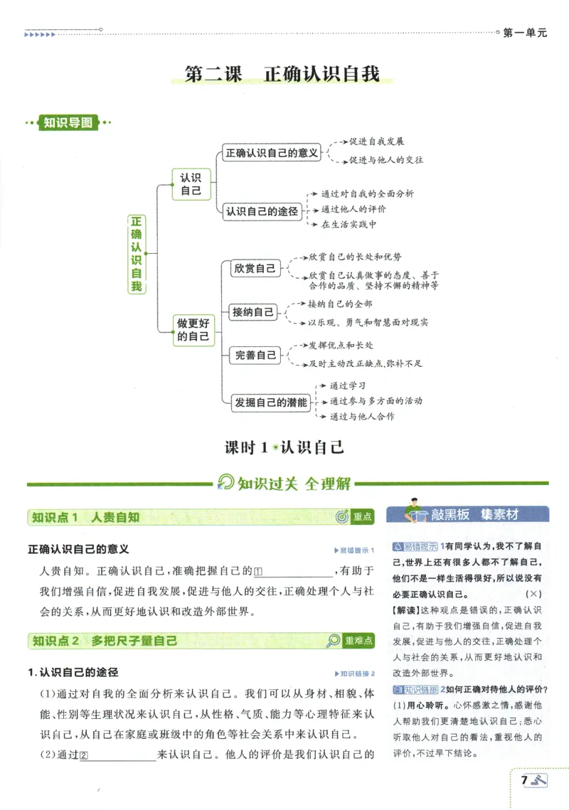 2025版《初中必刷题》道法RJ7上-狂K重点_初中全科电子版试卷练习试题_25初中必刷题_2025版《初中必刷题》道法RJ7上