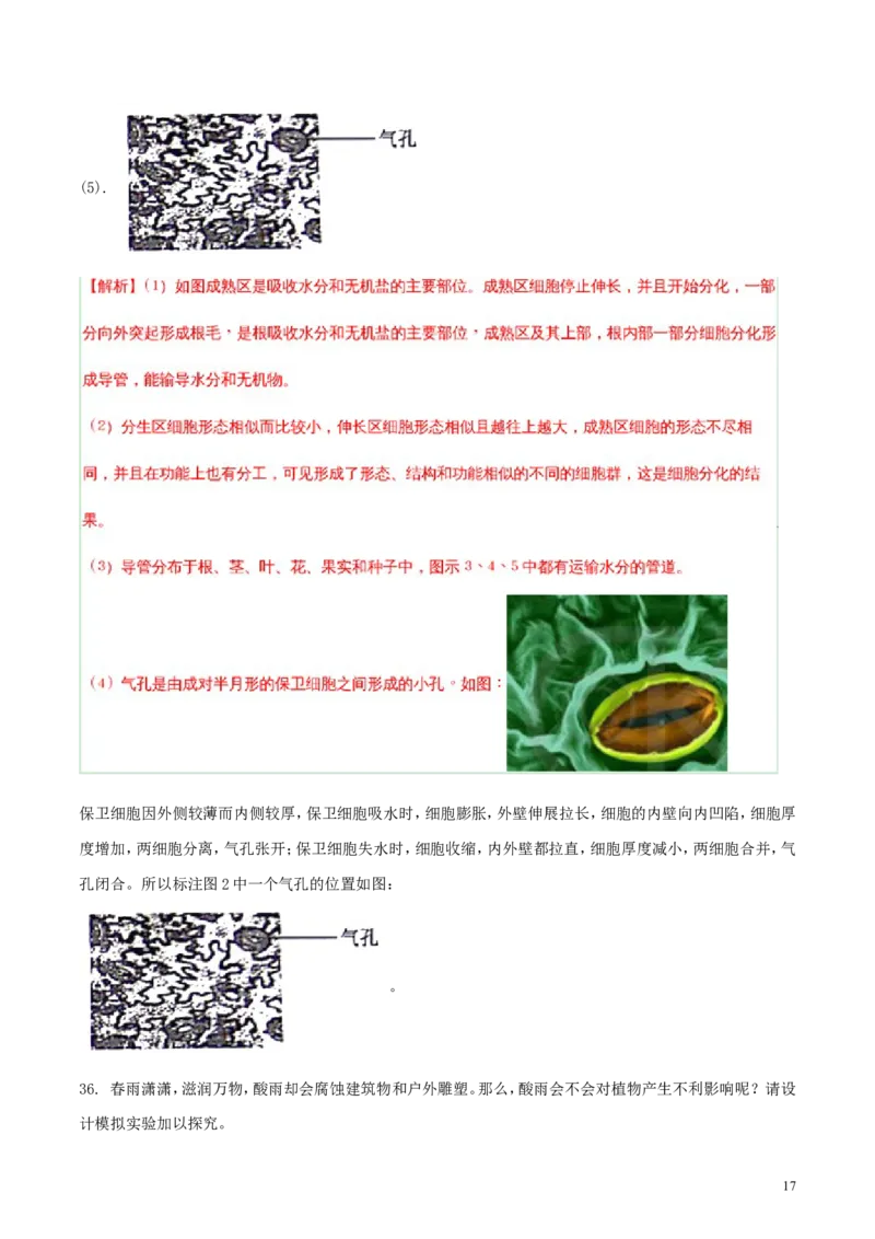 山东省威海市2018年中考生物真题试题（含解析）(1)_山东历年中考真题_山东省历年中考真题2013~2024_初中生物历年真题（2013-2024）