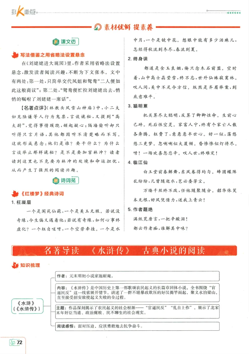 2025版《初中必刷题》语文RJ9上-狂K重点_初中全科电子版试卷练习试题_25初中必刷题_2025版《初中必刷题》语文RJ9上