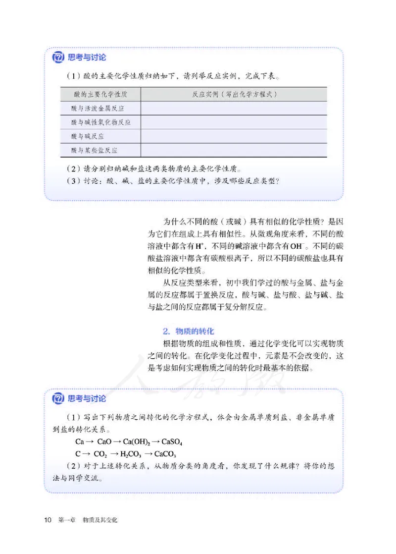 人教版化学必修1_高中电子课本_最新版高中全科高清电子课本_5高中化学课本_2019新人教版