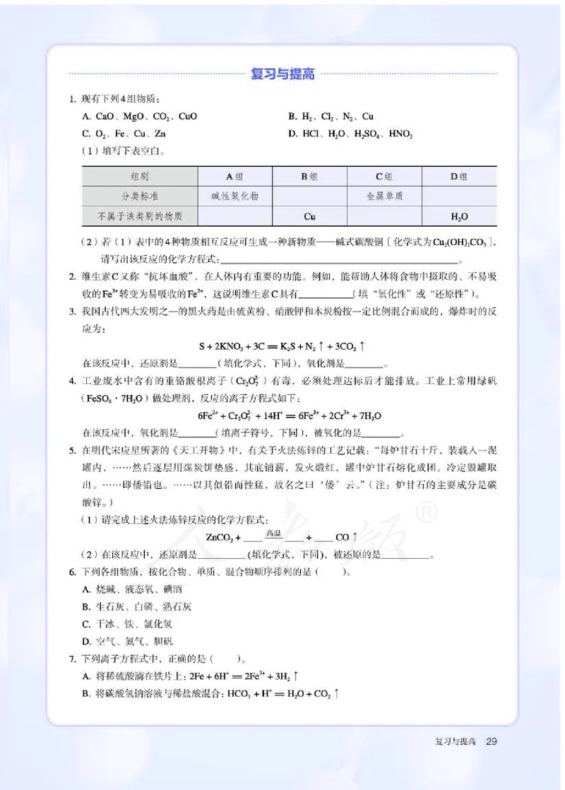 人教版化学必修1_高中电子课本_最新版高中全科高清电子课本_5高中化学课本_2019新人教版