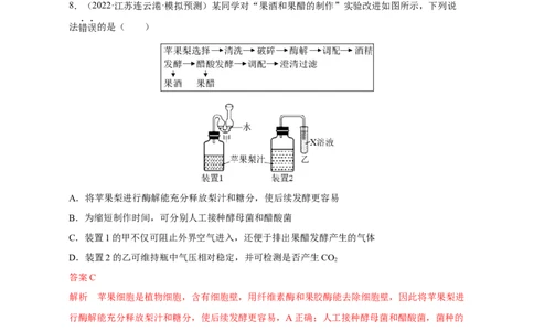 专题15发酵工程（测试卷）-2023年高考生物二轮复习讲练测（全国通用）（解析版）_通用版（老高考）复习资料_2023年复习资料_二轮复习_2023年高考生物二轮复习讲练测（全国通用）