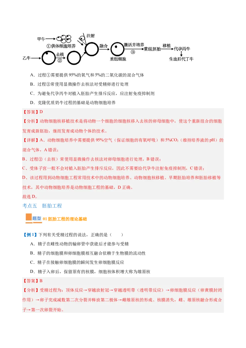 专题18生物技术与工程（12大题型）（解析版）_2025年新高考资料_一轮复习_备战2025年高考生物一轮复习题型全覆盖（新高考通用）