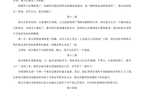 专题04名著《钢铁是怎样炼成的》阅读指导（解析版）_初中全科电子版试卷练习试题_语文_8下初中人教部编版语文练习、试卷_部编语文八年级下专项练习（015份）_第1套