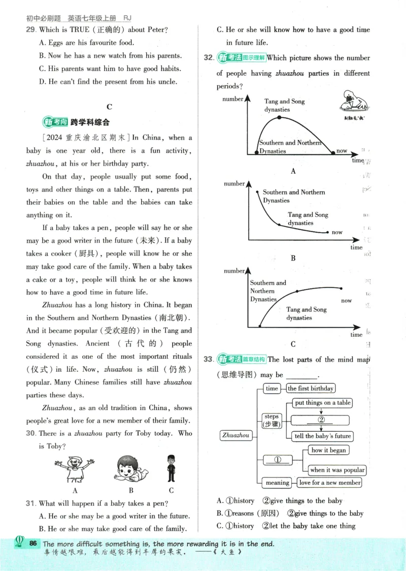 2025版《初中必刷题》英语RJ7上_初中全科电子版试卷练习试题_25初中必刷题_2025版《初中必刷题》英语RJ7上