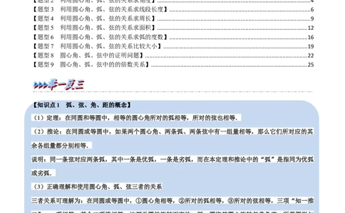 专题24.2圆心角、弧、弦的关系九大题型（人教版）（解析版）_初中全科电子版试卷练习试题_数学_9上初中人教版数学练习、试卷_人教数学九年级上专项练习（028份）