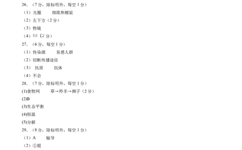 2024年中考押题预测卷（河北卷02）-生物（参考答案及评分标准）_初中全科电子版试卷练习试题_生物_2024中考模拟题生物(1)_押题预测