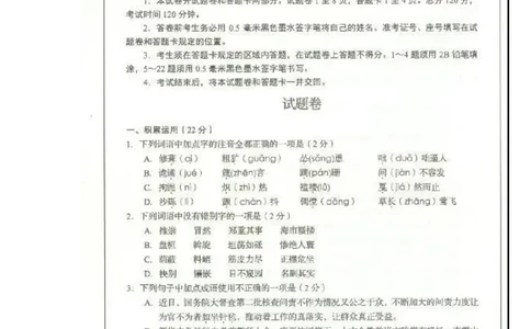2020山东临沂语文试卷(图片word版)_山东历年中考真题_山东省历年中考真题2013~2024_初中语文历年真题（2013-2024）