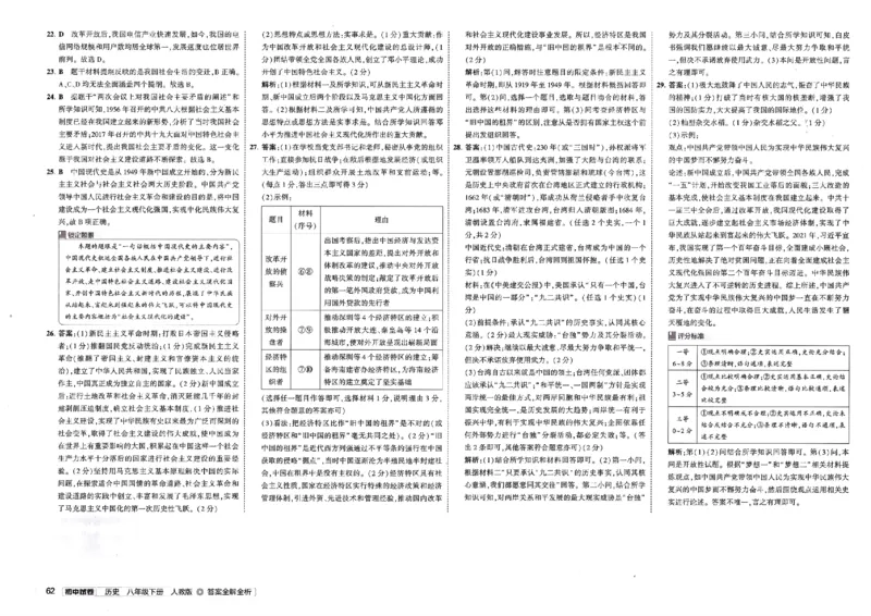 2025春53初中试卷历史人教版8年级下册_初中全科电子版试卷练习试题_初中全科《53中考试卷》2025版（多版本）_2025春53初中试卷8年级下册人教版(1)