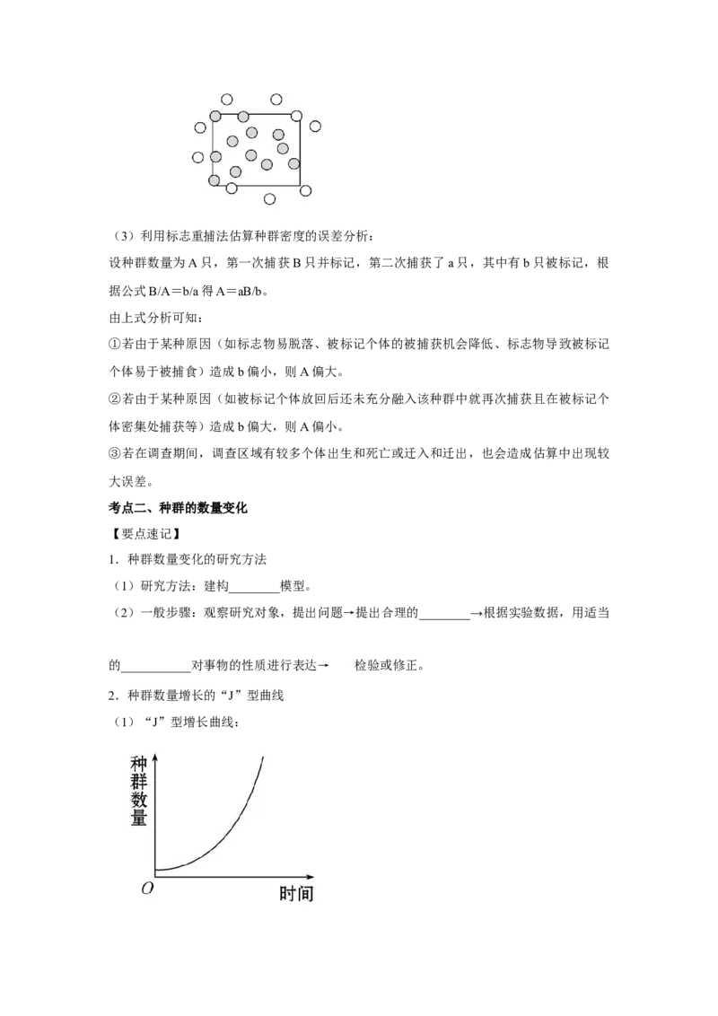 专题27种群的特征与数量变化（教师版）_新高考复习资料_2023年新高考复习资料_二轮复习_增分要点2023高考生物二轮复习专题解读和分层训练291073137_专题27种群的特征与数量变化