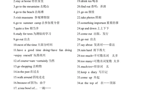 专题01+重点短语归纳考点清单-2023-2024学年八年级英语上学期期末考点大串讲（人教版）_初中全科电子版试卷练习试题_英语_8年级上册-初中人教版英语_人教英语八年级上培优专项
