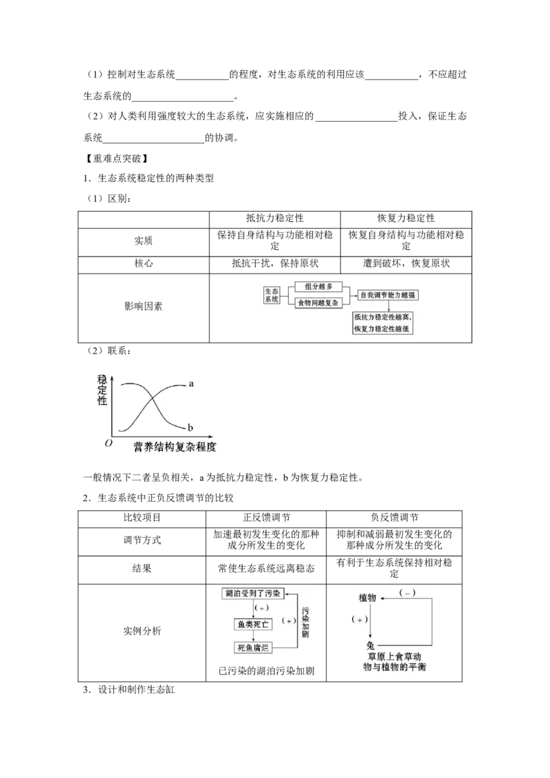 专题31生态系统的稳定性与环境保护（学生版）_新高考复习资料_2023年新高考复习资料_二轮复习_增分要点2023高考生物二轮复习专题解读和分层训练291073137