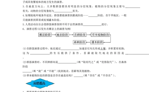 专题29群落的结构与演替（串讲）（原卷版）_新高考复习资料_2024年新高考复习资料_一轮复习资料_完备战2024年高考生物一轮复习串讲精练（新高考专用）_串讲