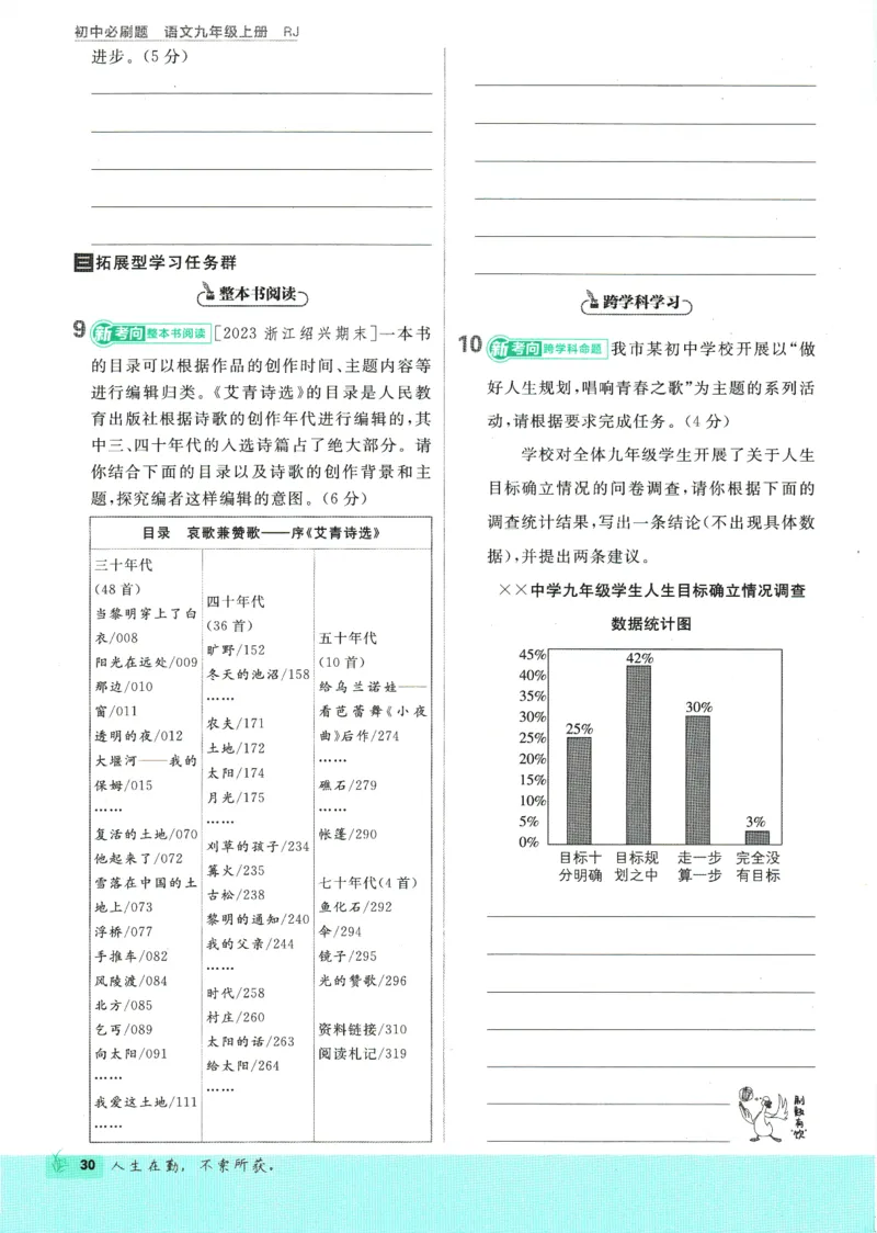 2025版《初中必刷题》语文RJ9上_初中全科电子版试卷练习试题_25初中必刷题_2025版《初中必刷题》语文RJ9上