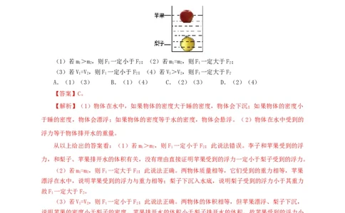 第十三单元密度、压强和浮力综合过关测试（解析版）_8、物理总复习_8.中考物理总复习_2022年中考复习资料