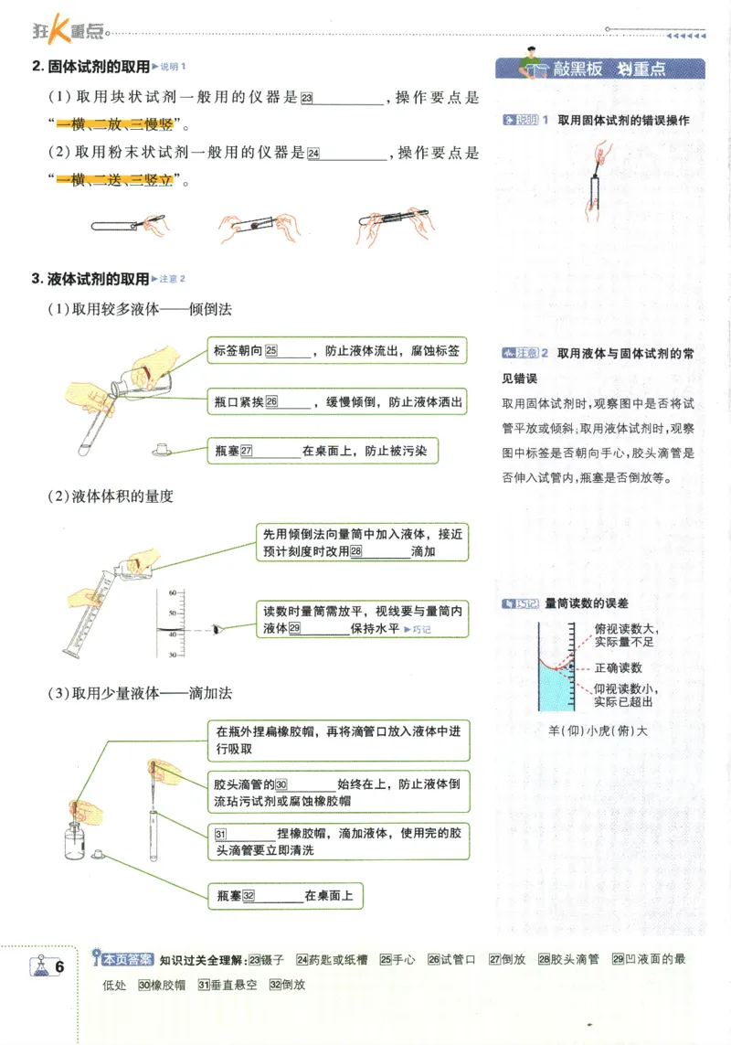 2025版《初中必刷题》化学RJ9上-狂K重点_初中全科电子版试卷练习试题_25初中必刷题_2025版《初中必刷题》化学RJ9上