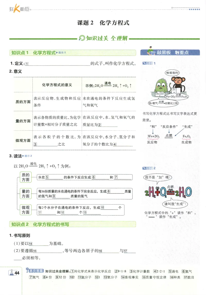 2025版《初中必刷题》化学RJ9上-狂K重点_初中全科电子版试卷练习试题_25初中必刷题_2025版《初中必刷题》化学RJ9上
