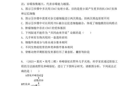 专题17动物细胞工程和胚胎工程（原卷版）_新高考复习资料_2024年新高考复习资料_一轮复习资料_完备战2024年高考生物一轮复习重难点突破讲解与训练（新教材）