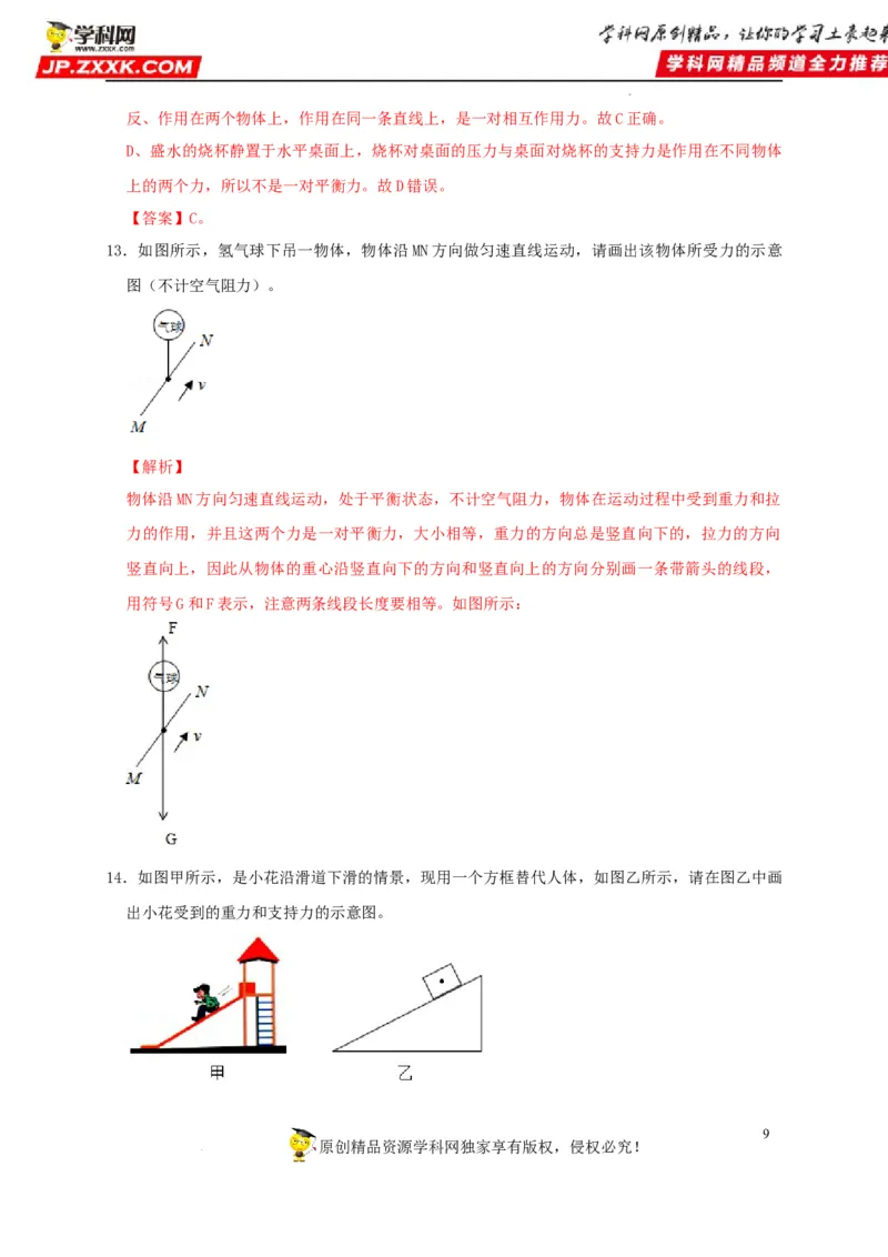 第8章运动和力（解析版）_8、物理总复习_8.中考物理总复习_2022年中考复习资料_2022年中考物理一轮复习知识点梳理与针对性分层训练（人教版）265897621