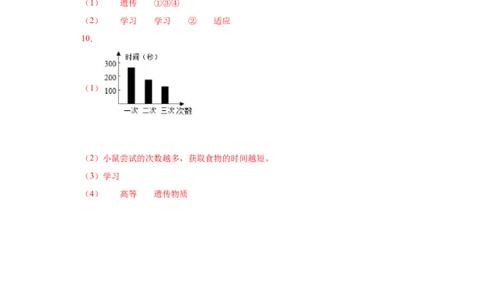 5.2.2先天性行为和学习行为（练习）（原卷版）_初中全科电子版试卷练习试题_生物_生物8上练习_人教生物8年级上课时练习37份_第1套八年级生物上册课时练习（人教版）16份
