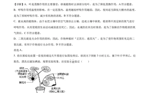 2024年山东省滨州市中考生物真题（解析版）(1)_山东历年中考真题_山东省历年中考真题2013~2024_初中生物历年真题（2013-2024）
