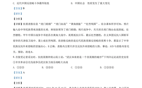 2020山东日照历史试卷+答案+解析(word整理版)_山东历年中考真题_山东省历年中考真题2013~2024_初中历史历年真题（2013-2024）