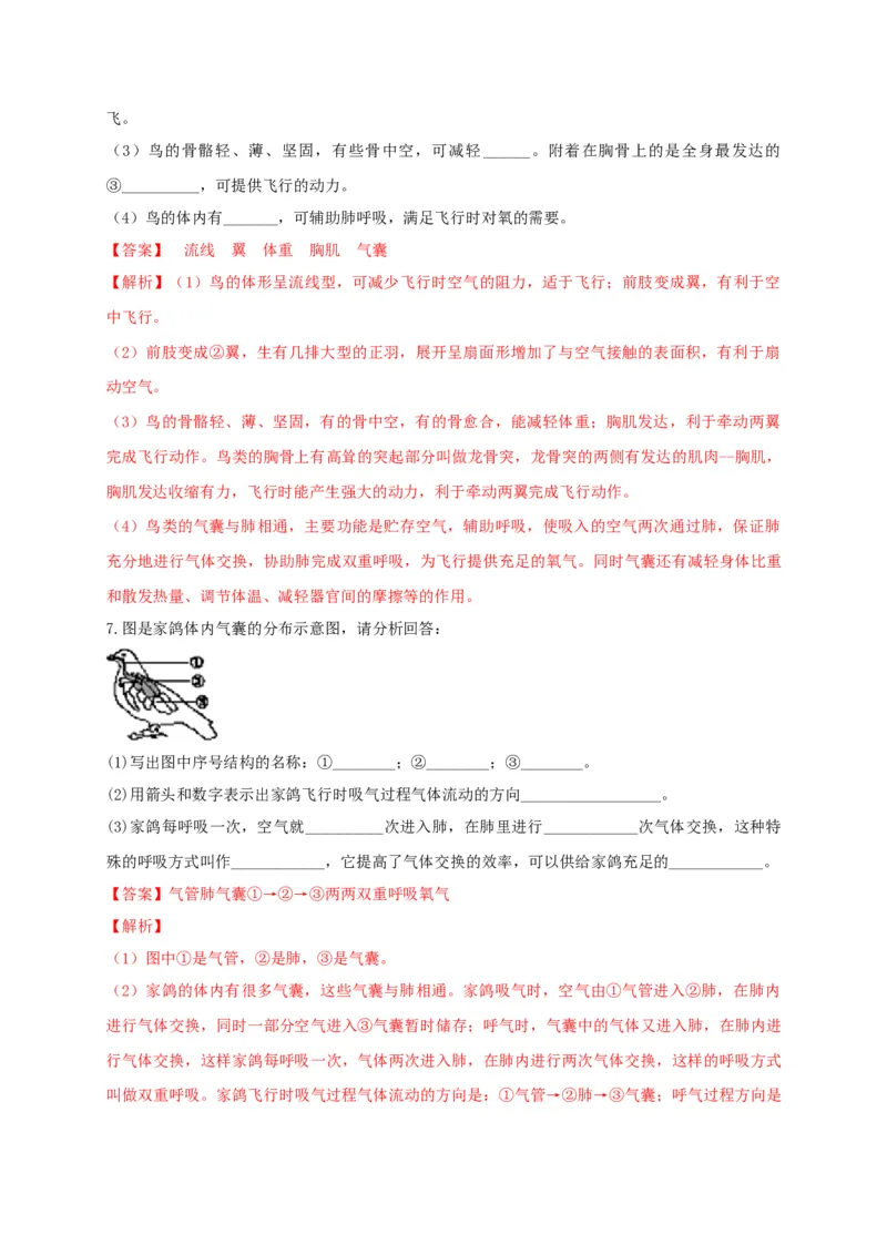 专练04（识图题）-八年级生物上册期中考点必杀题（人教版）（解析版）_初中全科电子版试卷练习试题_生物_生物8上练习_人教生物8年级上专项练习23份