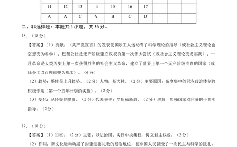2024年中考押题预测卷（深圳新中考卷）-历史（参考答案）_初中全科电子版试卷练习试题_历史_2024中考模拟题历史(1)_押题预测